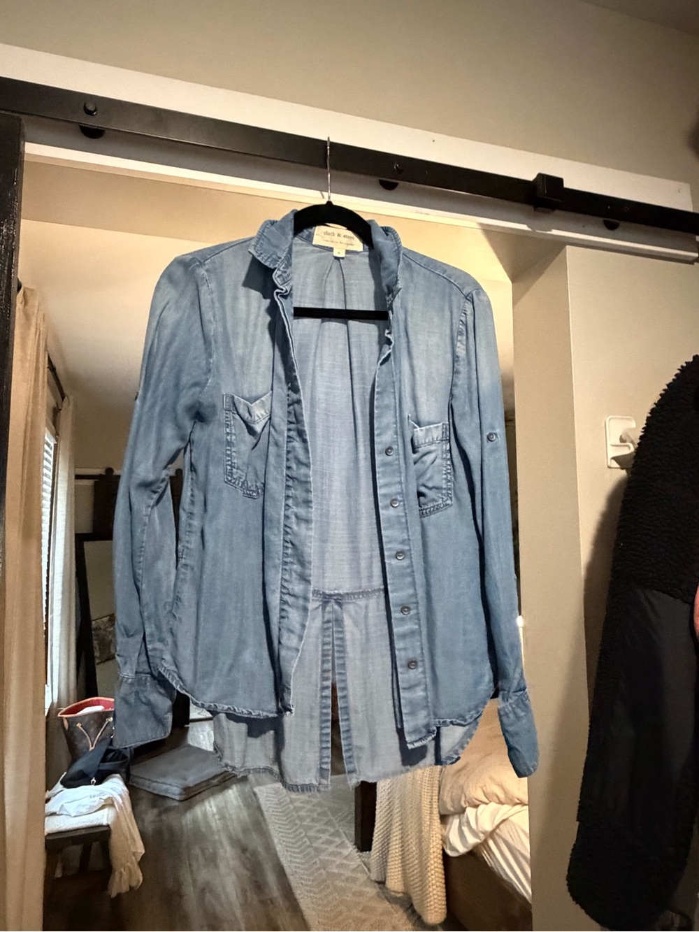 cloth & stone Light Blue Denim Button-Down Shirt